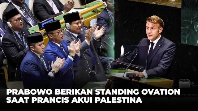 Ini Pidato Macron Yang Bikin Prabowo dan Peserta KTT PBB Standing Ovation