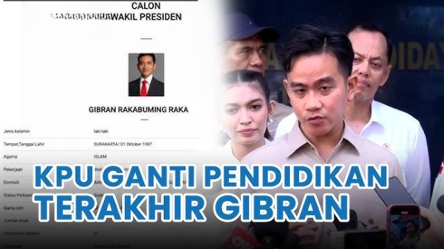 Data Pendidikan Gibran di Situs KPU Tiba-Tiba Berubah Jadi S1: Pengamat: Skandal Besar Yang Bisa Guncang KPU!