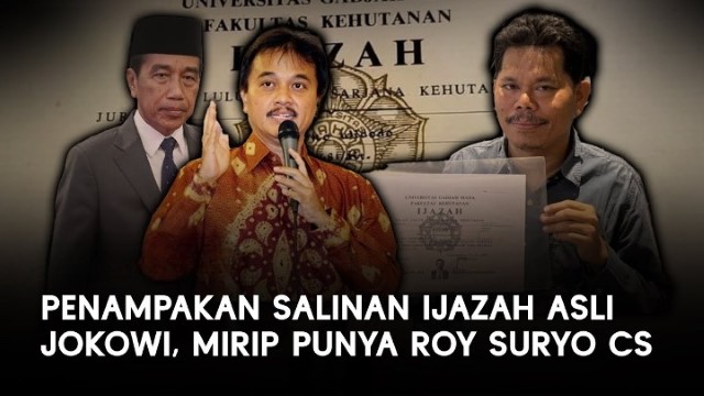 Jika Ijazah Milik Jokowi Ditunjukkan, Maka Fixed Ijazah Tersebut Palsu!