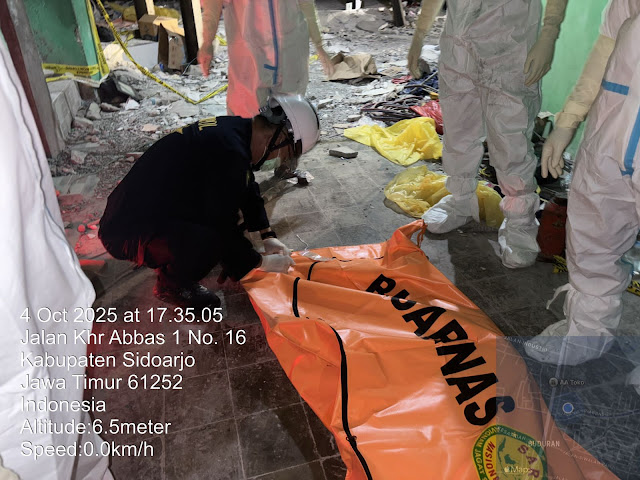 Basarnas Kaget Temukan Body Part di Reruntuhan Ponpes Sidoarjo, Bantah akibat Alat Berat