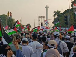 Solidaritas Palestina Menggema: Ratusan Bendera Berkibar di Patung Kuda, Kecam Kekerasan Israel