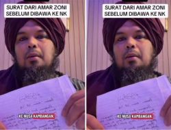 Ammar Zoni Tulis Surat untuk Ustaz Derry Sebelum Dievakuasi ke Nusakambangan, Isinya Bikin Terharu!