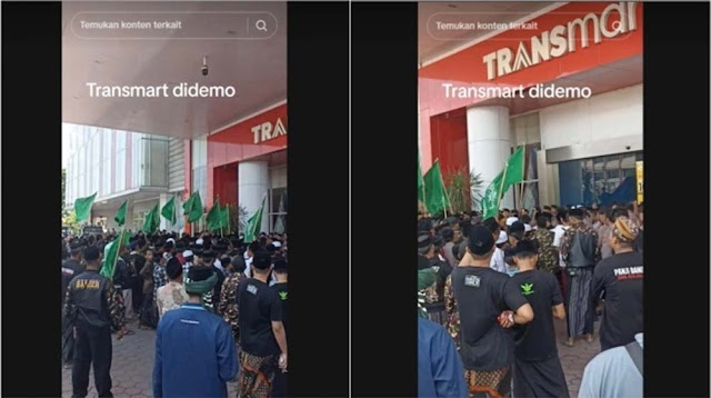 Ratusan Santri Demo Depan Transmart Jember, Protes Konten Acara Trans7