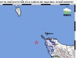 Gempa M 4,5 Guncang Sabang, Getaran Terasa Hingga Aceh Besar