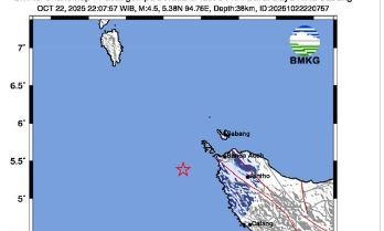 Gempa M 4,5 Guncang Sabang, Getaran Terasa Hingga Aceh Besar