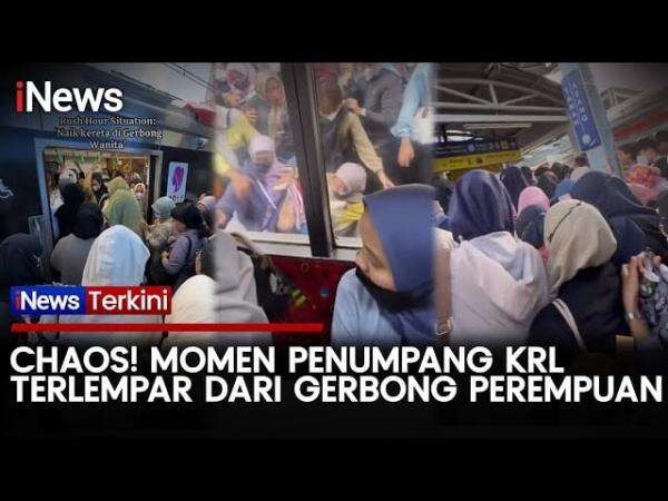KRL Rangkasbitung-Tanah Abang Sesak, Penumpang Wanita Terjepit dan Didorong-dorong di Jam Sibuk