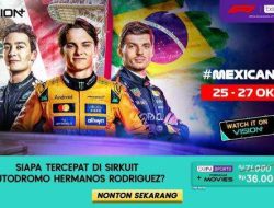 Nonton F1 GP Meksiko 2025 di Vision+: Jadwal Lengkap & Cara Live Streaming