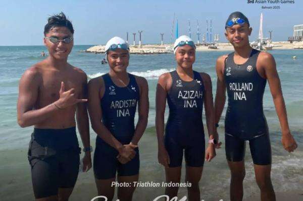 Indonesia Sabet Medali Perak Triatlon AYG 2025, Kalah Tipis 9 Detik dari Jepang!