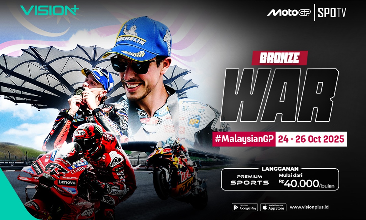 Nonton MotoGP Malaysia 2025 di Vision+: Jadwal Lengkap & Link Live Streaming 24-26 Oktober