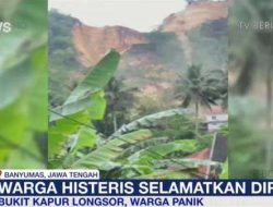 Detik-detik Mencekam Longsor Bukit Kapur Banyumas, Warga Berhamburan & Rumah Tertimbun!