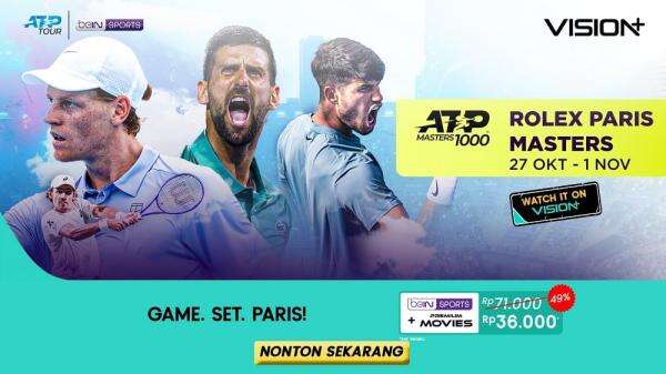Rolex Paris Masters 2025: Jadwal Lengkap, Pemain Top, dan Link Live Streaming di VISION+