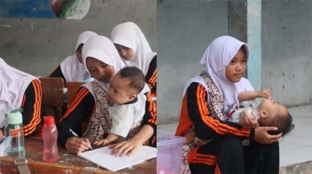 Zulfa, Siswi SMP 13 Tahun yang Viral: Sekolah Sambil Jualan & Gendong Adik Down Syndrome, Kisahnya Bikin Haru
