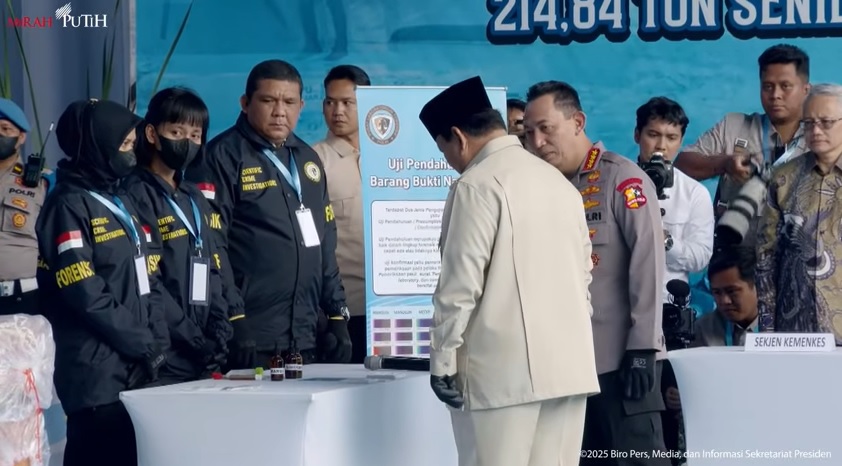 Presiden Prabowo Pimpin Langsung Pemusnahan Narkoba Senilai Rp29,37 Triliun, Kapolri: Ini di Luar Ekspektasi Kami