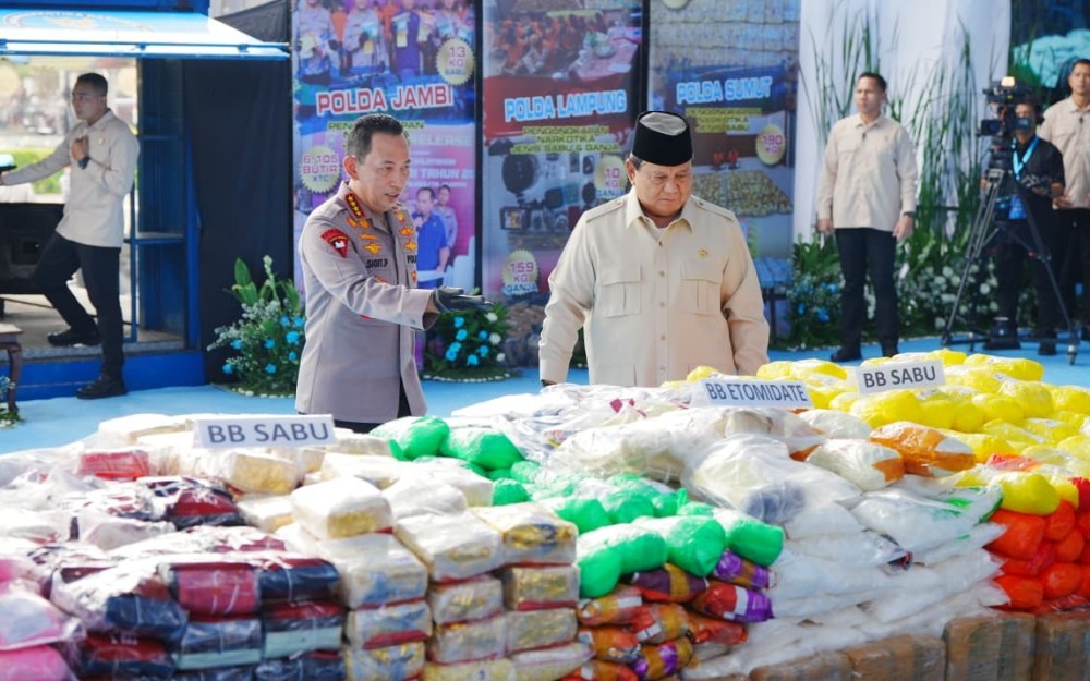 Presiden Prabowo Pimpin Langsung Pemusnahan Narkoba Rp29,37 Triliun, Kapolri: Ini Luar Ekspektasi!