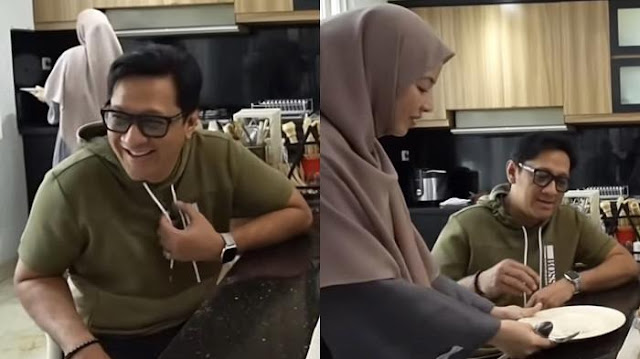 Natasha Rizky Ambil Nasi buat Andre Taulany, Warganet Heboh: Jodohkan Mereka!