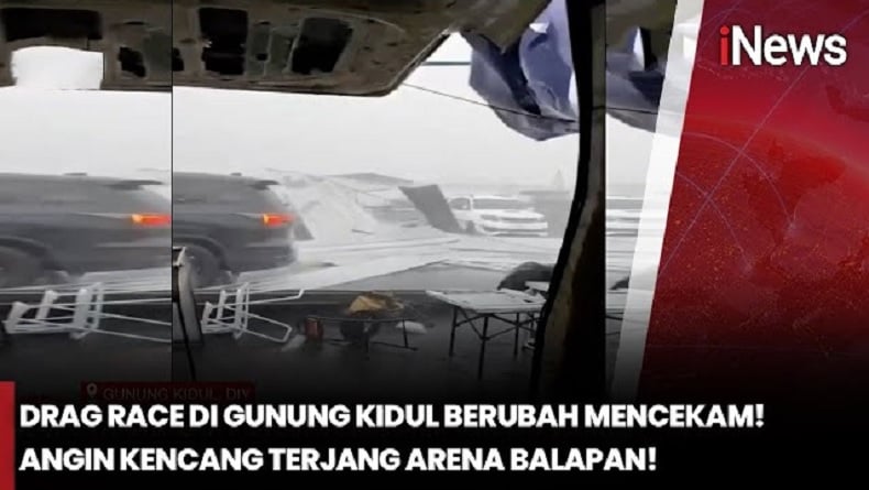 Balap Mobil Drag Race di Gunungkidul Porak-Poranda Diterjang Angin Kencang, Begini Kronologinya