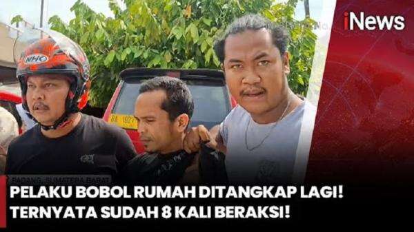 Residivis Spesialis Bobol Rumah di Padang Ditangkap Polisi, Modusnya Jebol Atap