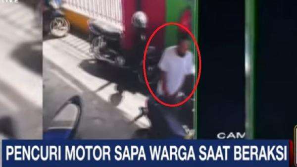 Maling Motor di SDN Lebak Terekam CCTV: Pelaku Sempat Salam dengan Guru Sebelum Beraksi