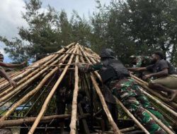TNI Bantu Renovasi Rumah Adat Honai di Lanny Jaya, Bukti Sinergi dengan Warga Papua