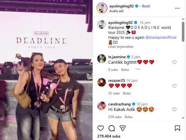 Ayu Ting Ting & Bilqis Nonton Konser BLACKPINK, Penampilan Kompak Bak Kakak Beradik