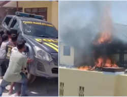 Polsek Muara Batang Gadis Dibakar Massa, Diduga Akibat Pelepasan Terduga Bandar Narkoba di Madina