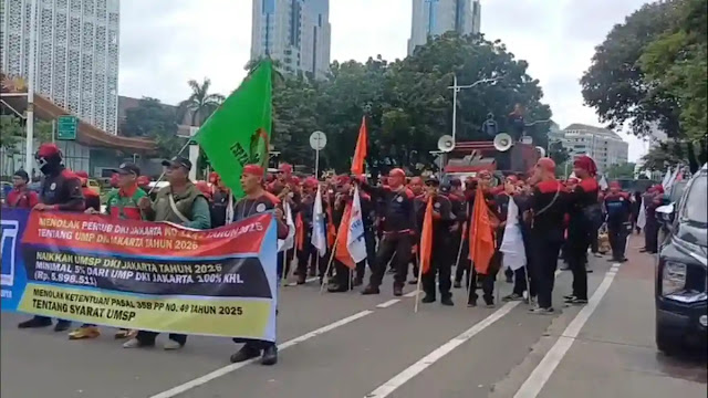 Aksi Buruh Jakarta Tolak UMP 2026: Said Iqbal Sebut Strategi Tunggu Respons Pemerintah