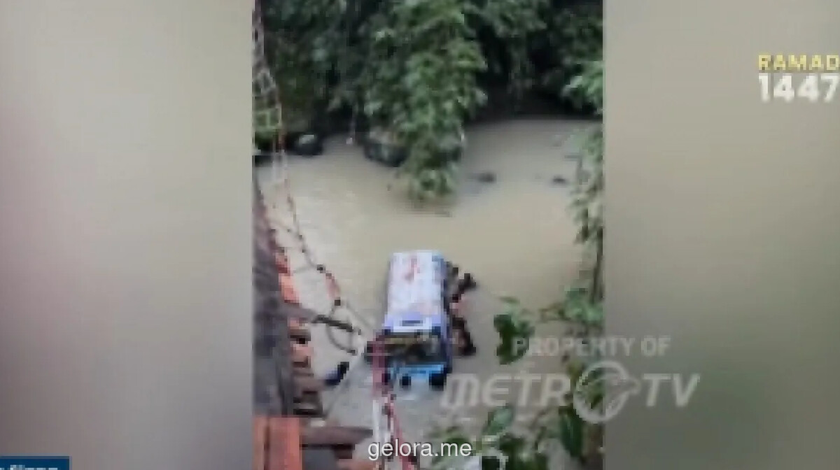 Jembatan Gantung di Tanggamus Putus, 18 Orang Luka-luka