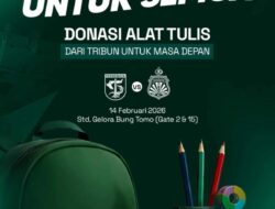 Persebaya Ajak Suporter Donasi Alat Tulis di Laga Kontra Bhayangkara FC