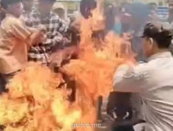 Tendangan Polisi ke Ban Terbakar Picu Lima Mahasiswa Luka Bakar di Muna Barat